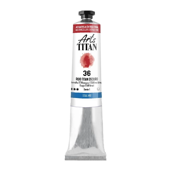 Acuarela Extra Fino tubo 20 ml Rojo oscuro TITAN N° 36 - PackshotFront