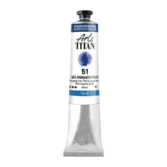 Watercolour Extra Fine tube 20 ml Pthalo manganese blue N° 51 - PackshotFront