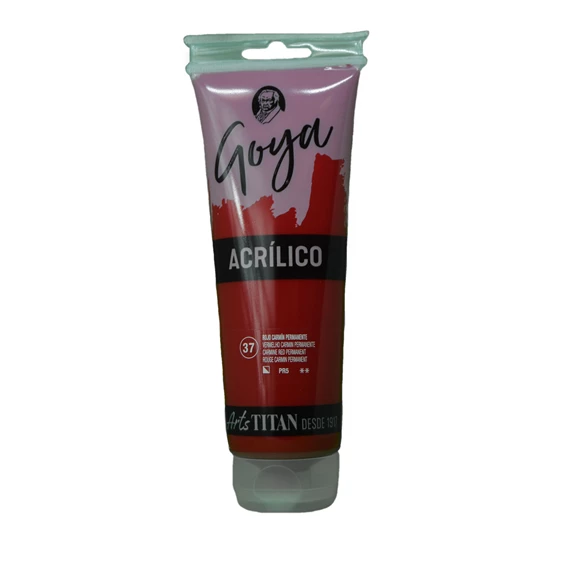 Colores acrílicos tubo 230 ml Rojo carmín permanente N° 37 - PackshotFront