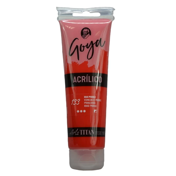 Colores acrílicos tubo 125 ml Rojo Pyrrole N° 133 - PackshotFront