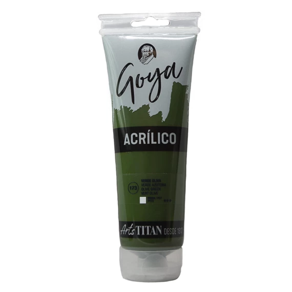 Acrylic Colour tube 230 ml Olive green N° 173 - PackshotFront