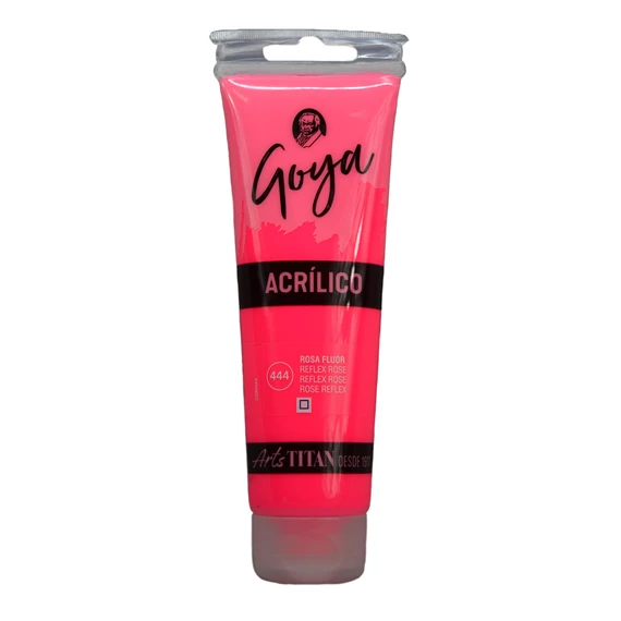 Acrylic Colour tube 125 ml Fluor pink N° 444 - PackshotFront