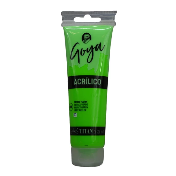 Acrylic Colour tube 125 ml Fluor green N° 466 - PackshotFront