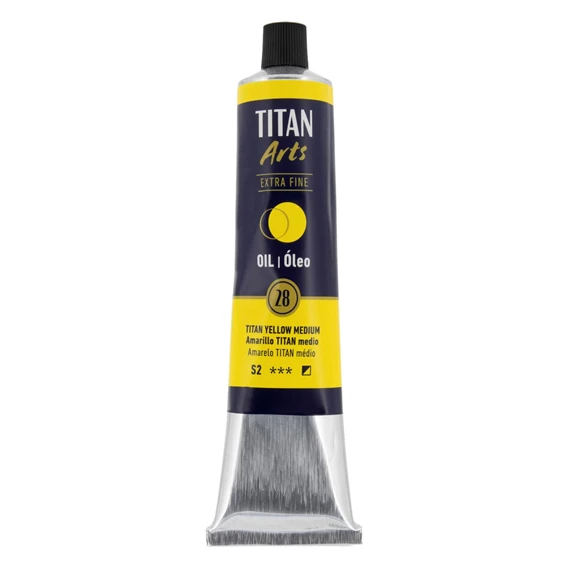 Oil Colour Extra Fine tube 200 ml TITAN yellow medium N° 28 - PackshotFront