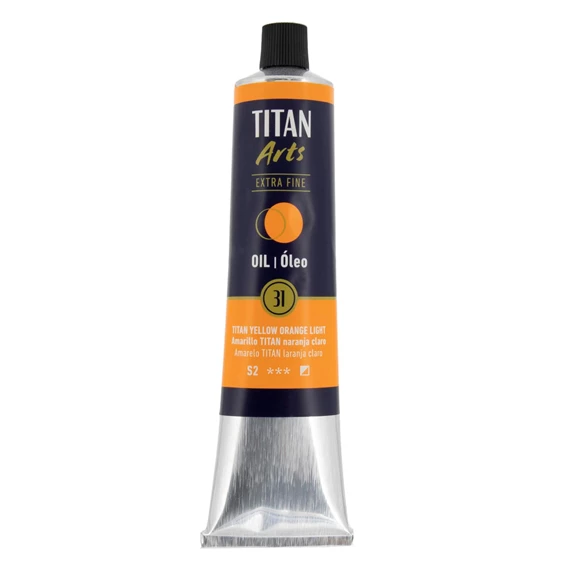 Colores al óleo Extra Fino tubo 200 ml Amarillo TITAN naranja claro N° 31 - PackshotFront