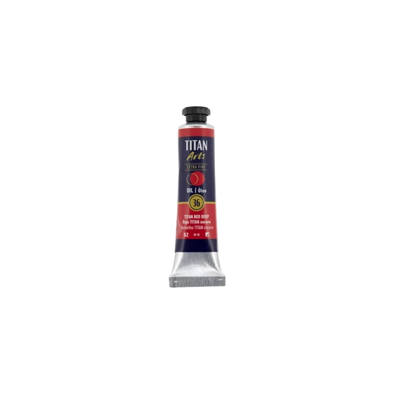 Colores al óleo Extra Fino tubo 20 ml Rojo TITAN oscuro N° 36 - PackshotFront