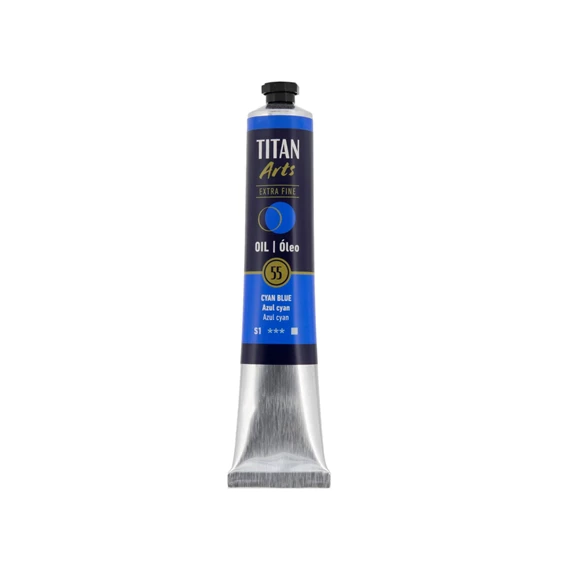Colores al óleo Extra Fino tubo 60 ml Azul cian N° 55 - PackshotFront