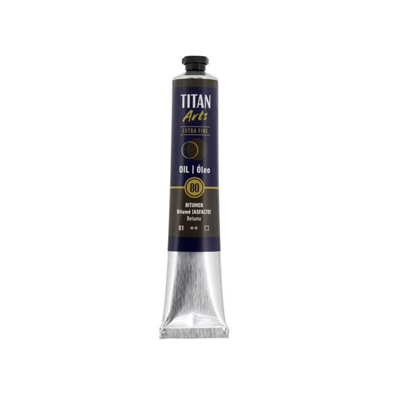Colores al óleo Extra Fino tubo 60 ml Bitumé (ASFALTO) N° 80 - PackshotFront