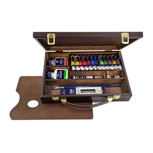 Extra Fine acrylic paint set in wooden box 20TA 12 x 20ml + 1 x 60ml + accessories